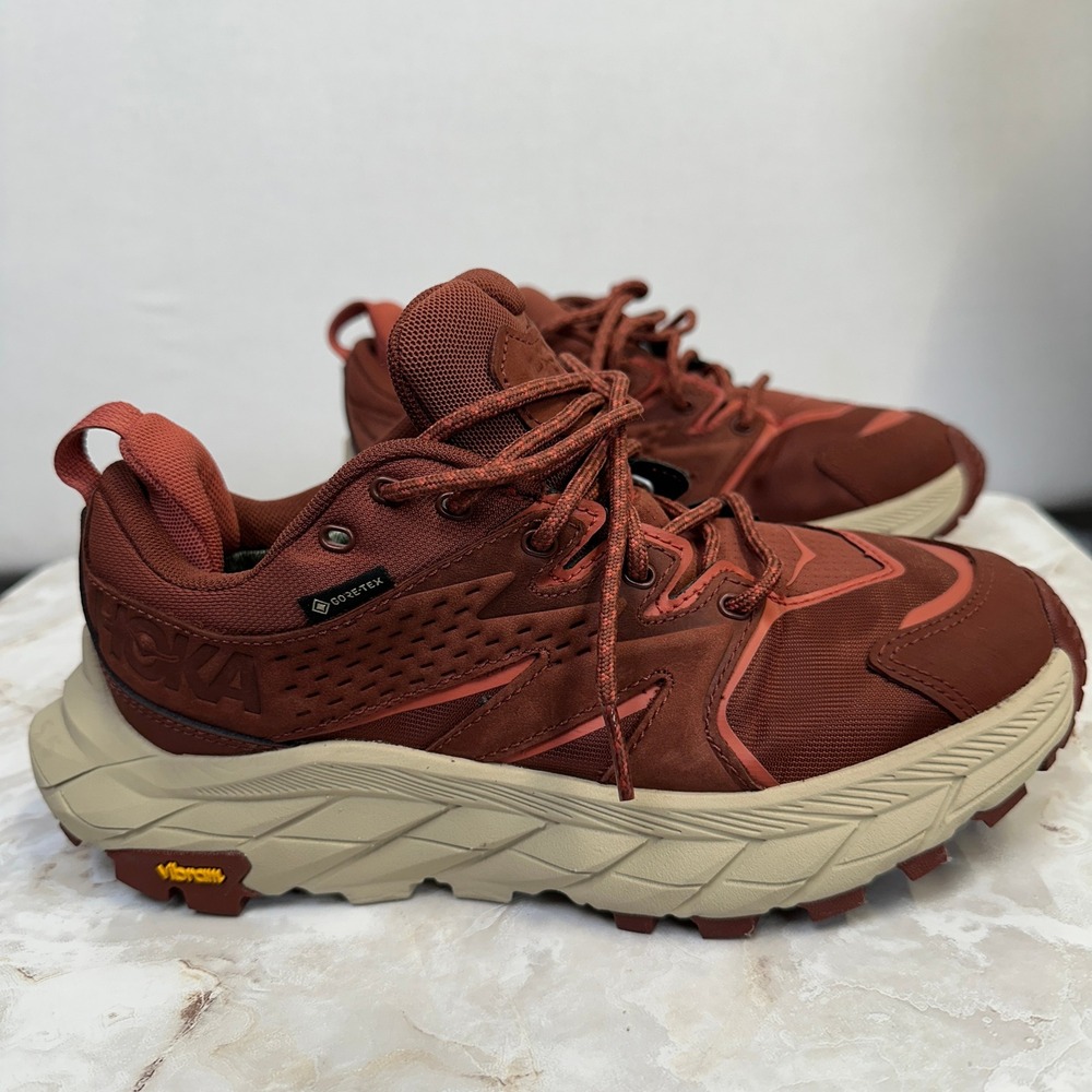 Hoka Anacapa Low Gtx Hiking Shoes Brown Womens Size 5.5b